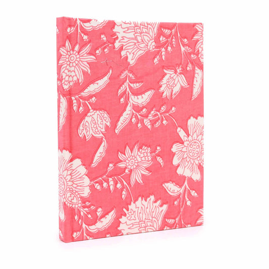 Cotton Bound Notebooks 20x15cm – 96 pages – Pink Floral
