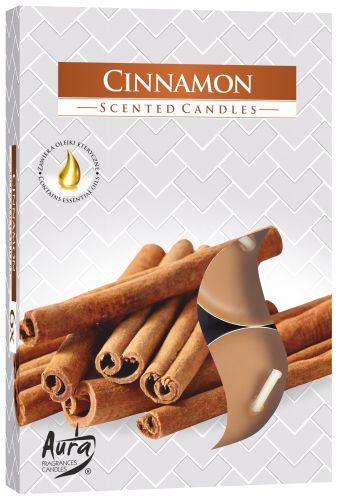 Set of 6 Scented Tealights Cinnamon