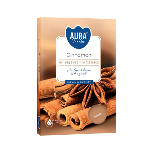 Set of 6 Scented Tealights Cinnamon