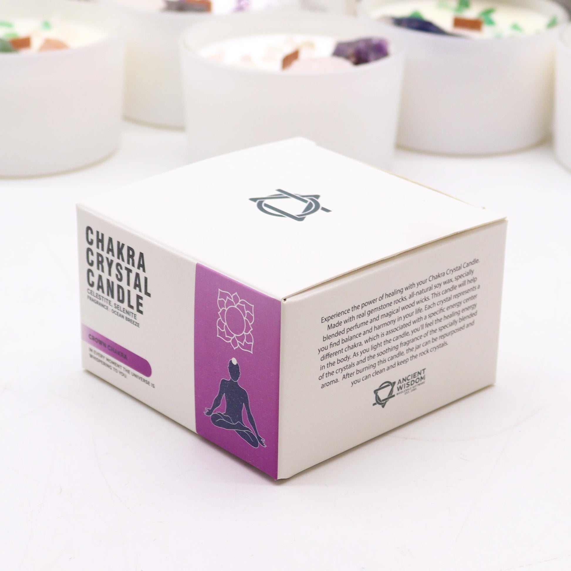 Chakra Crystal Candle – Crown Chakra