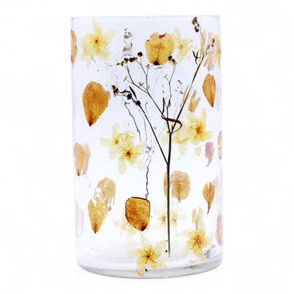 Floral Glass Candle Holder – Rosa Tall Vase (19 x 11cm)