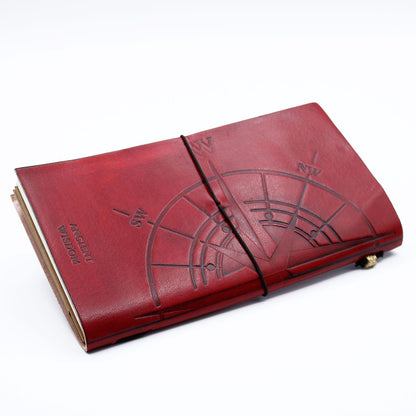 Handmade Leather Journal – Little Book of Big Plans – Red (80 pages)
