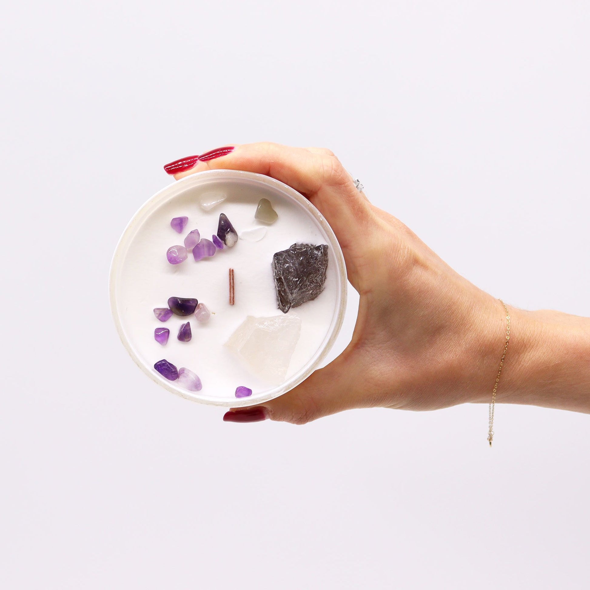 Chakra Crystal Candle – Crown Chakra