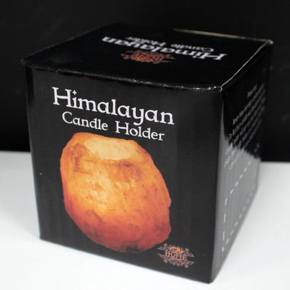 Natural Himalayan Salt Candle Holder – Single Piece