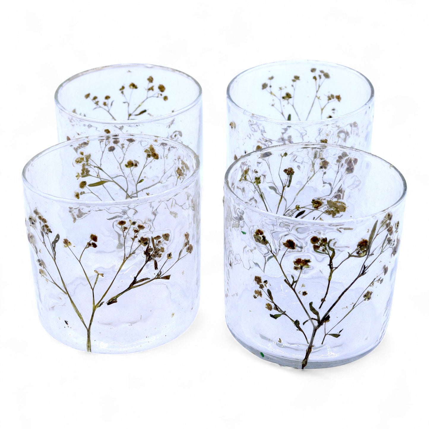 Floral Glass Candle Holder – Margarita Straight (8 x 8cm)