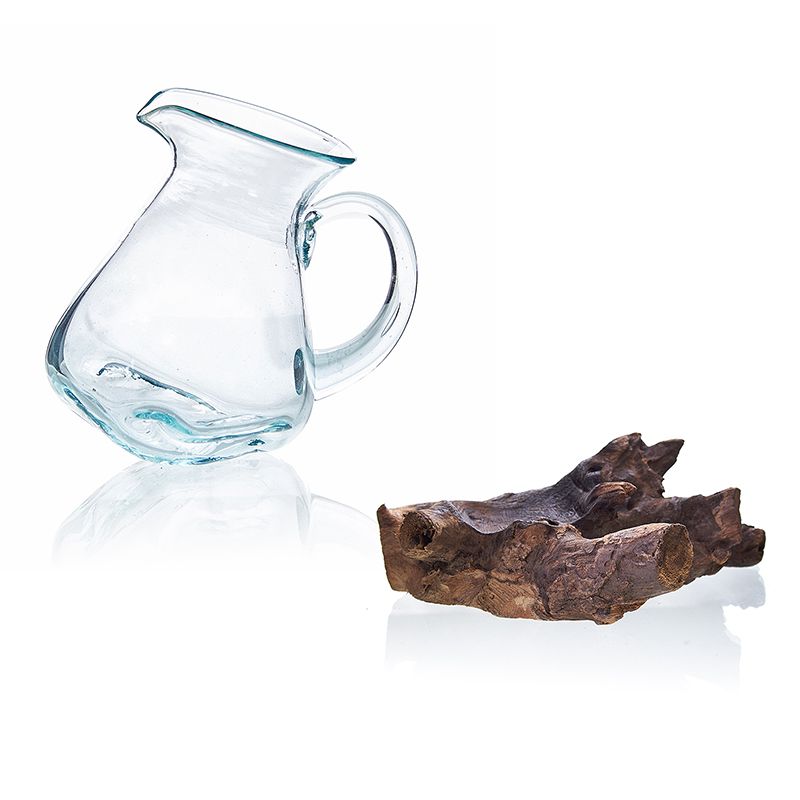 Molten Glass on Wood Water Jug 0.6L