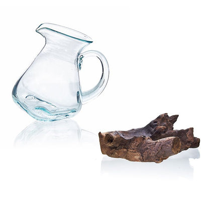 Molten Glass on Wood Water Jug 0.6L