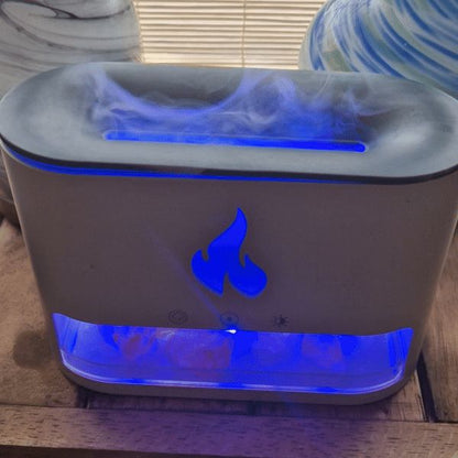 White Blaze Salt Flame Effect Aroma Diffuser