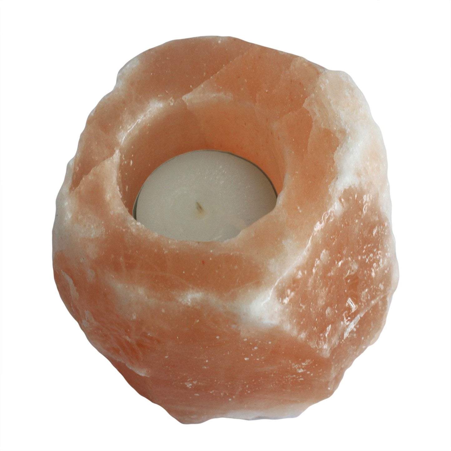 Natural Himalayan Salt Candle Holder – Single Piece