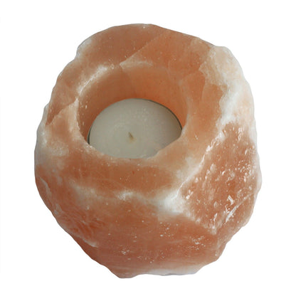 Natural Himalayan Salt Candle Holder – Single Piece