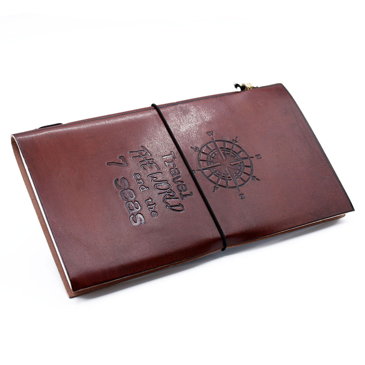 Handmade Leather Journal – Travel the World – Brown (80 pages)