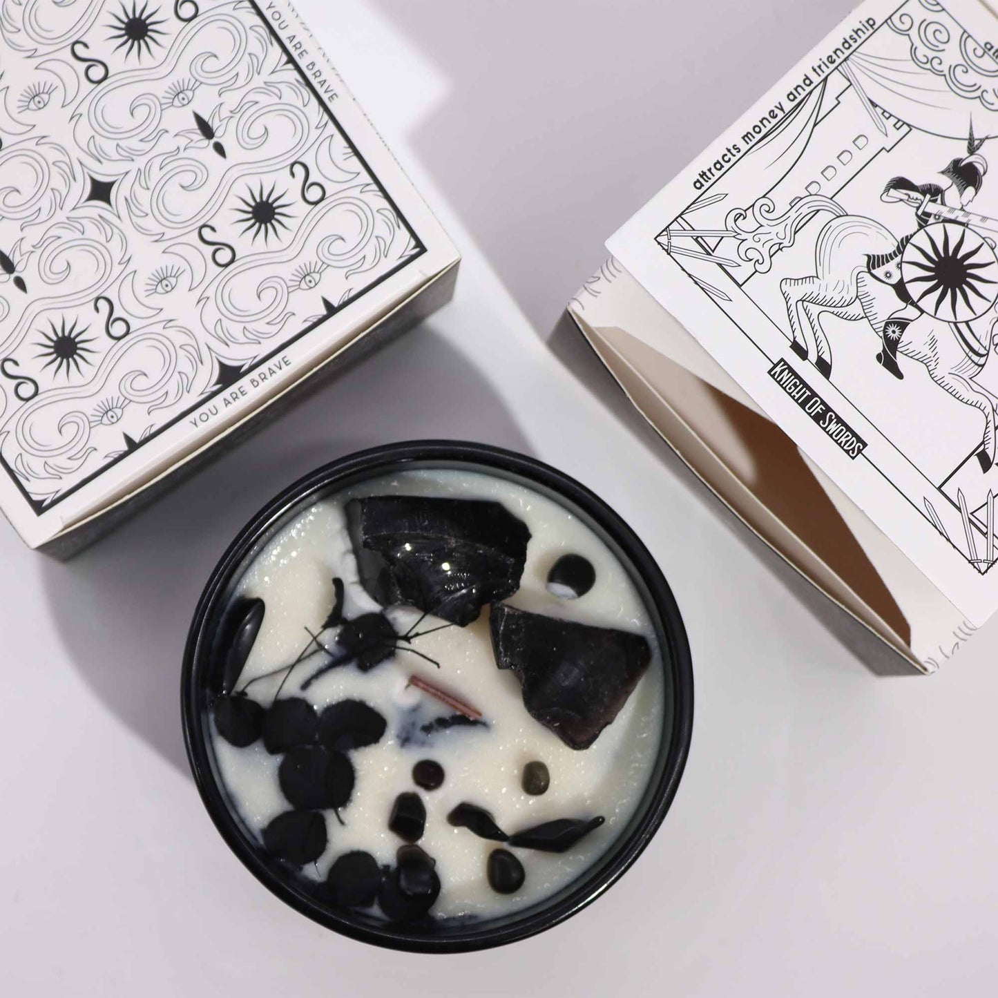 Crystal Magic Flower Candle – Knight of Swords