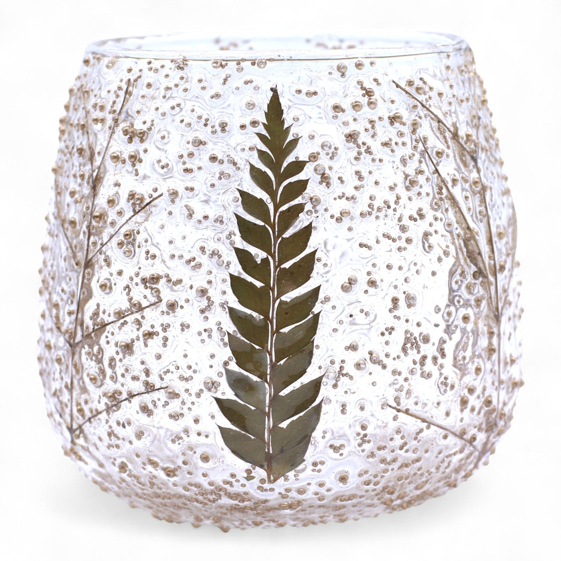 Floral Glass Candle Holder – Pino Straight (10 x 9cm)