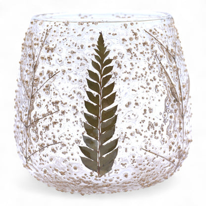 Floral Glass Candle Holder – Pino Straight (10 x 9cm)