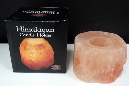 Natural Himalayan Salt Candle Holder – Single Piece
