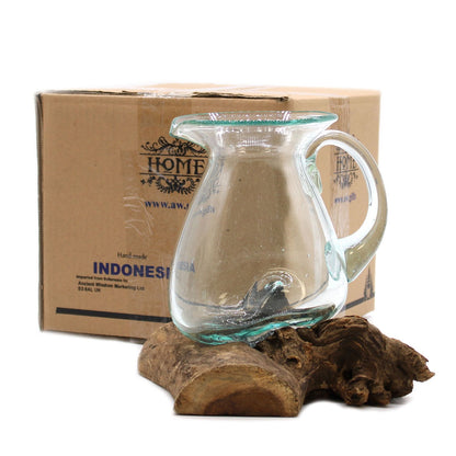 Molten Glass on Wood Water Jug 0.6L