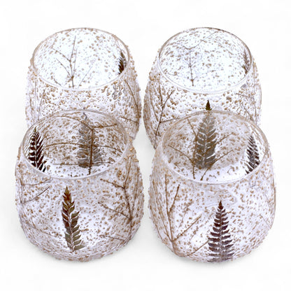 Floral Glass Candle Holder – Pino Straight (10 x 9cm)