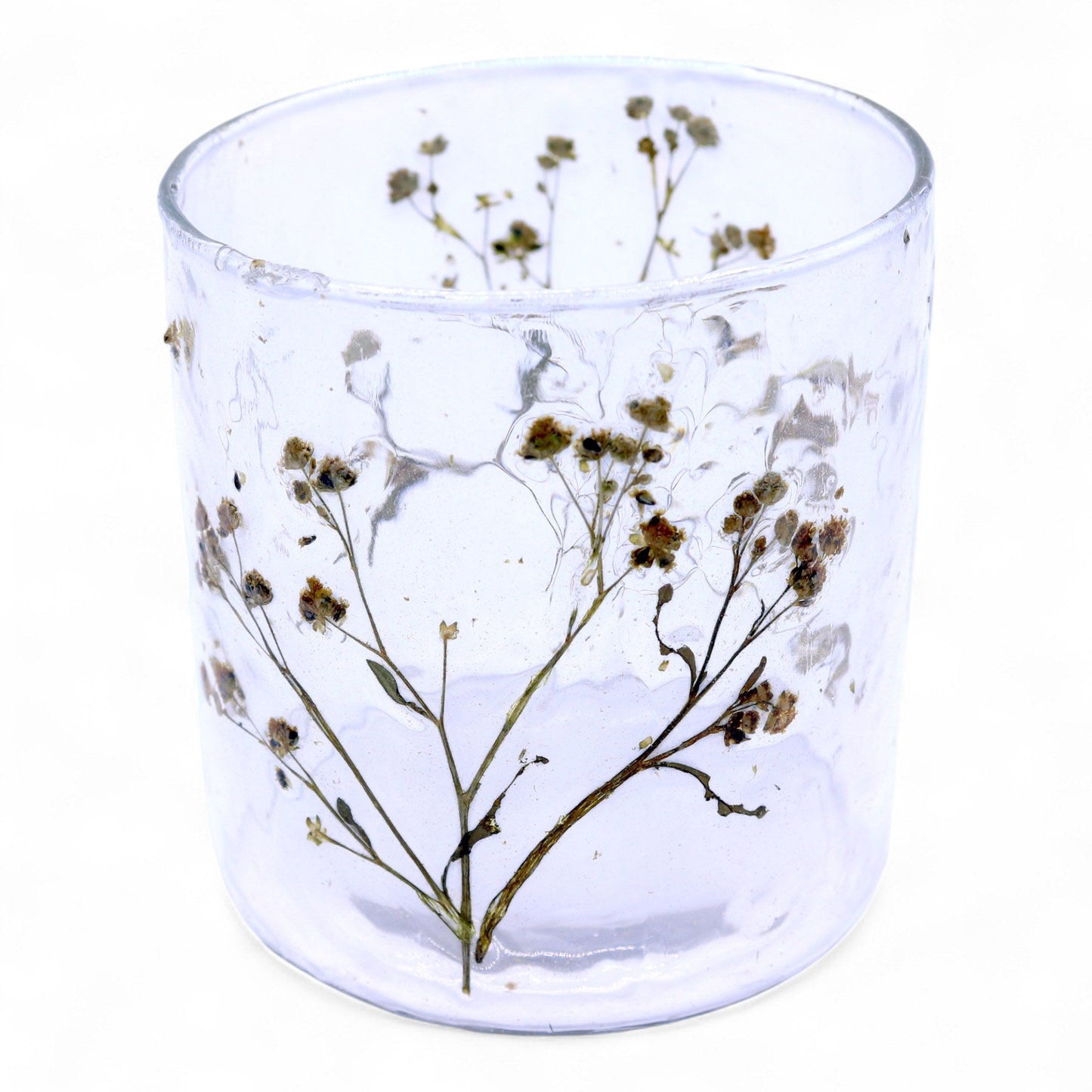 Floral Glass Candle Holder – Margarita Straight (8 x 8cm)
