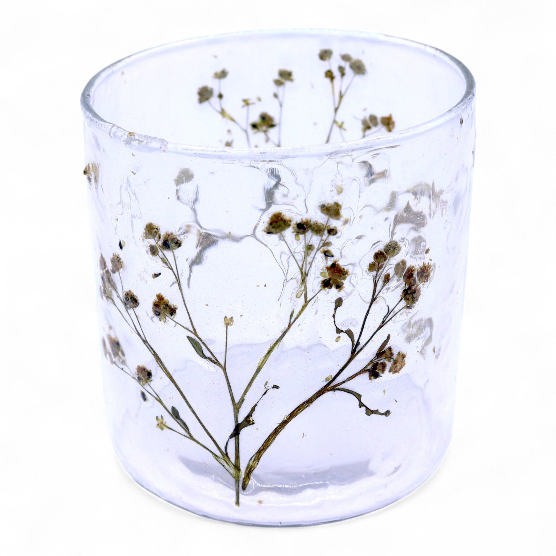 Floral Glass Candle Holder – Margarita Straight (8 x 8cm)
