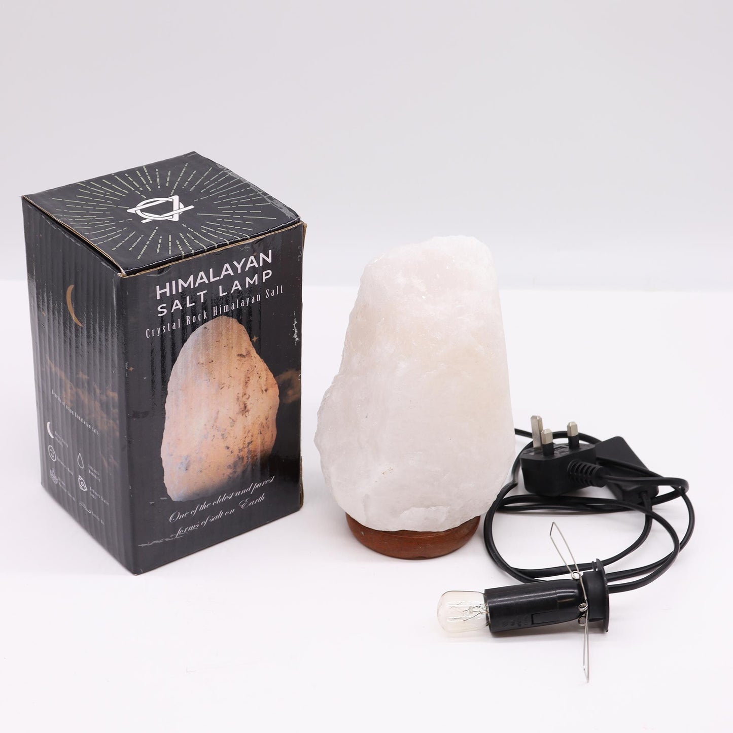 Crystal Rock Himalayan Salt Lamp with Base – Approx. 2–3kg