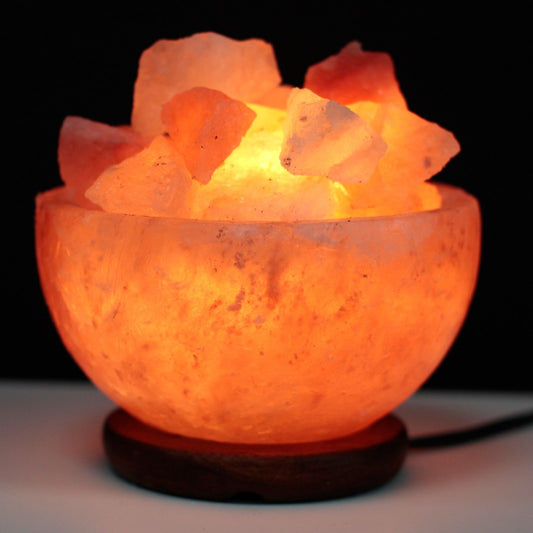Himalayan Salt Fire Bowl with Chunks – 15cm x 9cm