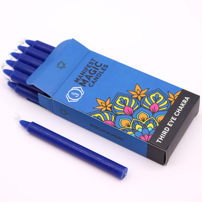 Manifest Candle Set (12 Pack) – Indigo Third Eye Chakra