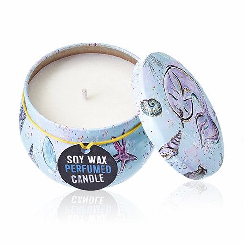 Sealife Art Tin Candle – Raspberry Aroma