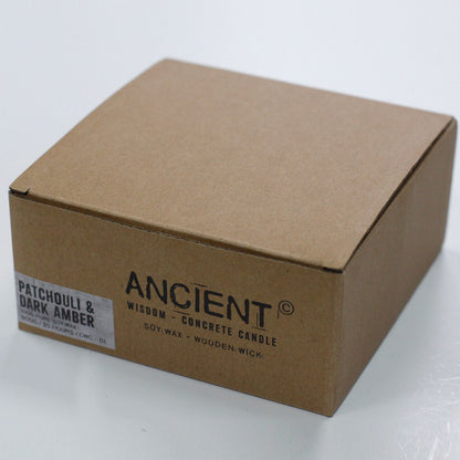 Round Candle – Patchouli & Dark Amber Blend