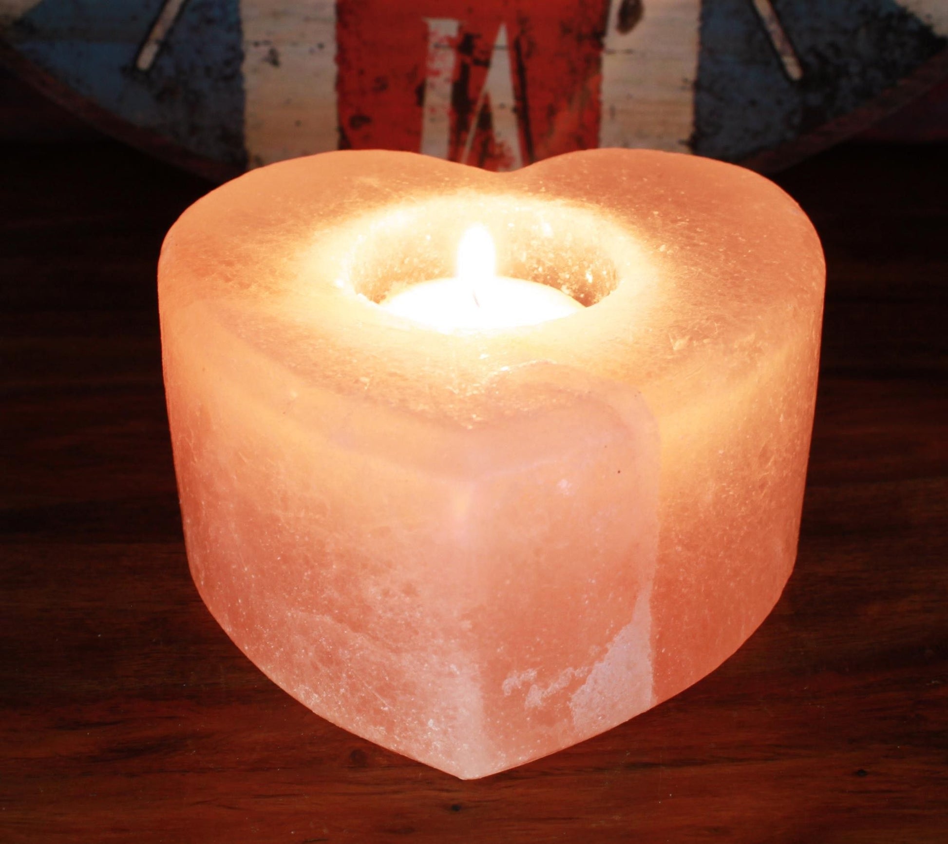 Medium Heart-Shaped Salt Candle Holder