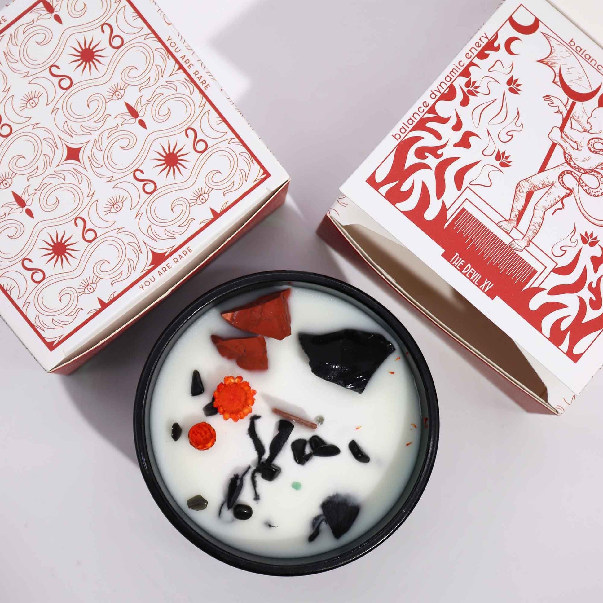 Crystal Magic Flower Candle – The Devil