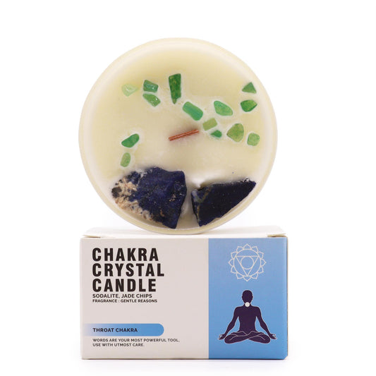 Chakra Crystal Candle – Throat Chakra