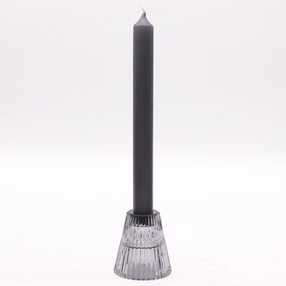 Reversible Candle Holder for Dinner Candles & Tealights – Midnight Grey