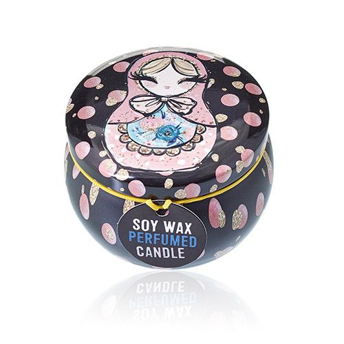Russian Doll Art Tin Candle – Dolly Blue Fragrance