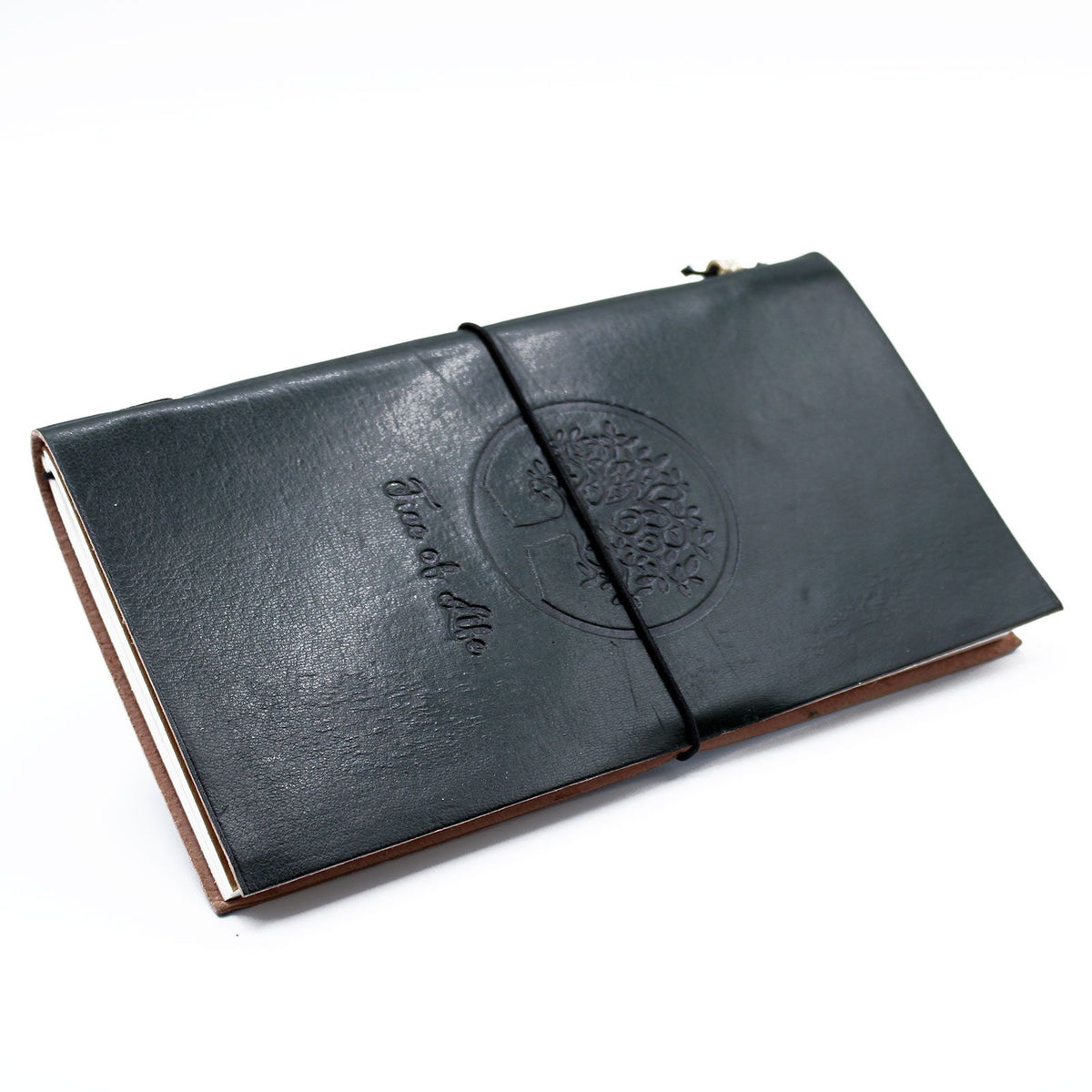 Handmade Leather Journal – Tree of Life – Green (80 pages)