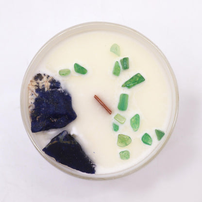 Chakra Crystal Candle – Throat Chakra