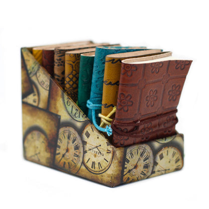 Mini Assorted Leather Notebook (4x3") – 1 piece