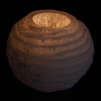 Selenite Snowball Candle Holder – 8cm