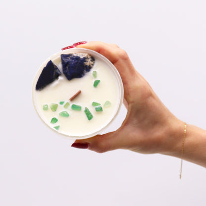 Chakra Crystal Candle – Throat Chakra