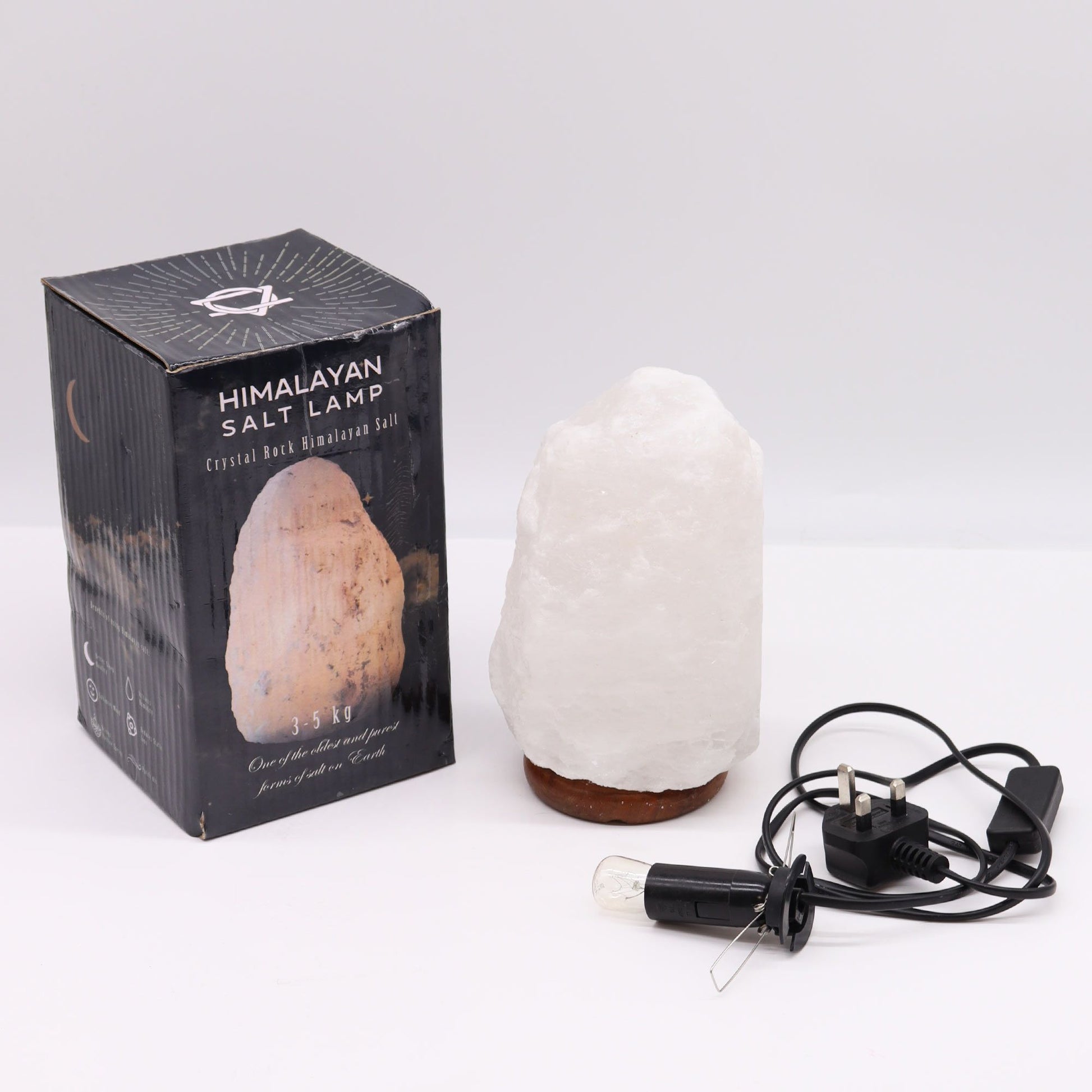 Crystal Rock Himalayan Salt Lamp with Base – Approx. 3–5kg