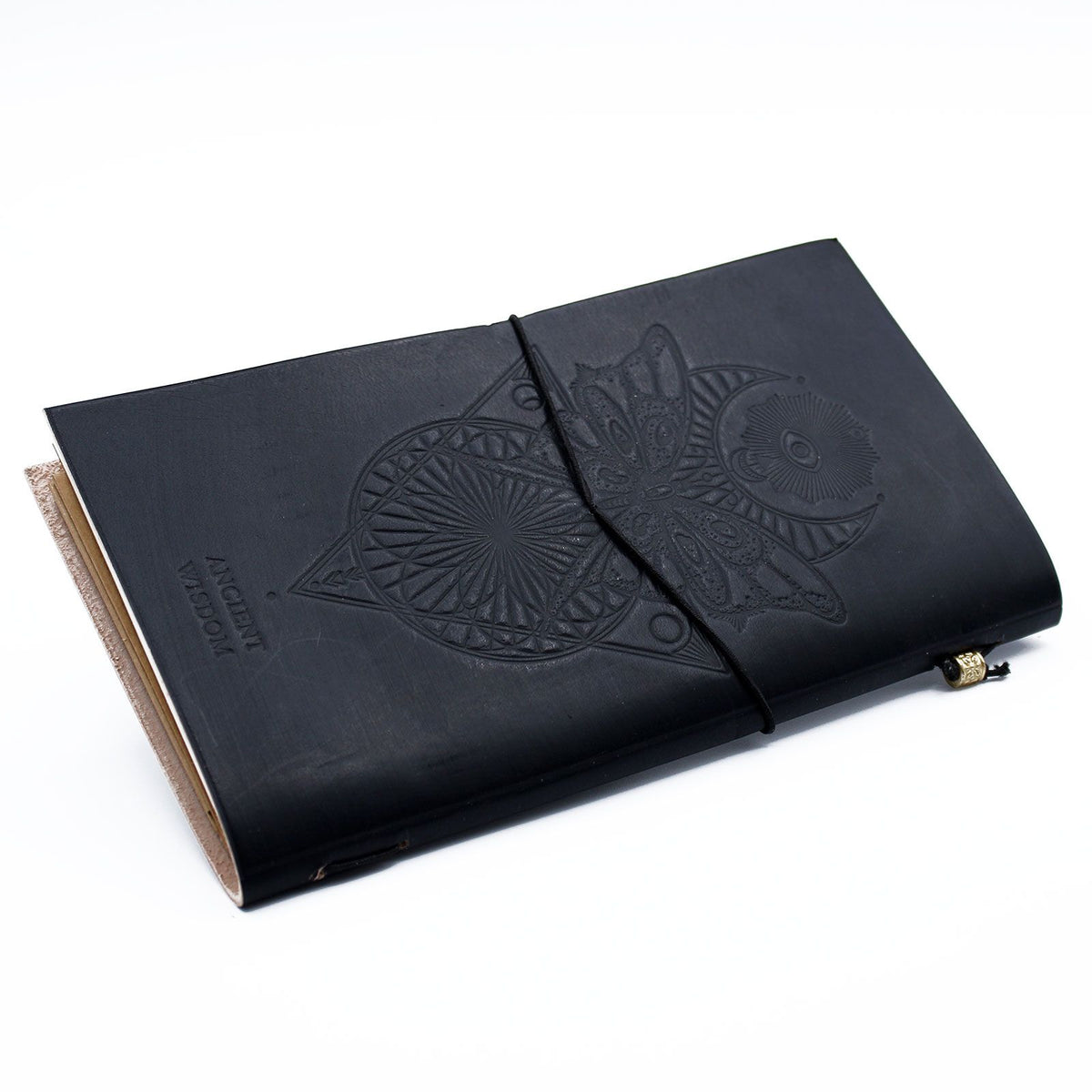 Handmade Leather Journal – My Book of Spells and other Thoughts – Black