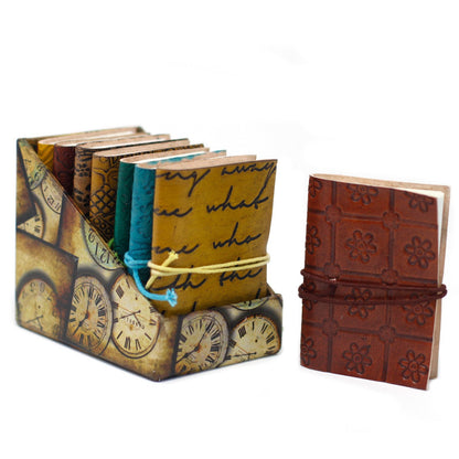 Mini Assorted Leather Notebook (4x3") – 1 piece
