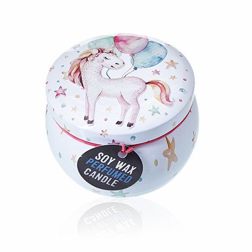 Unicorn Art Tin Candle – Moonstone Scent