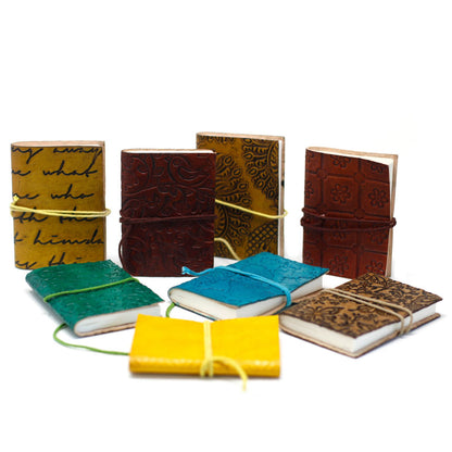 Mini Assorted Leather Notebook (4x3") – 1 piece