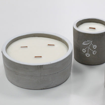 Round Candle – Crushed Vanilla & Citrus Orange Scent