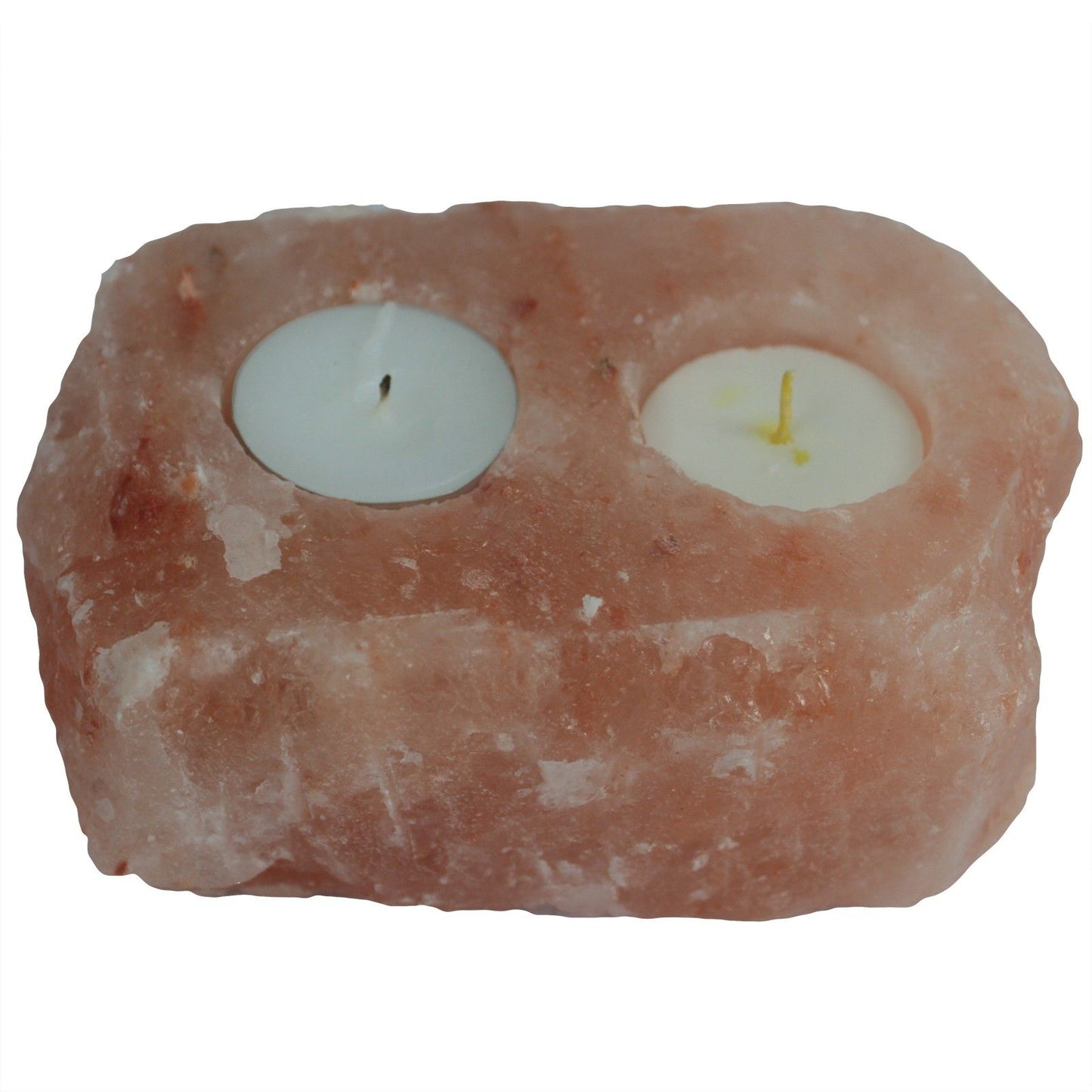 Double-Chamber Himalayan Salt Candle Holder