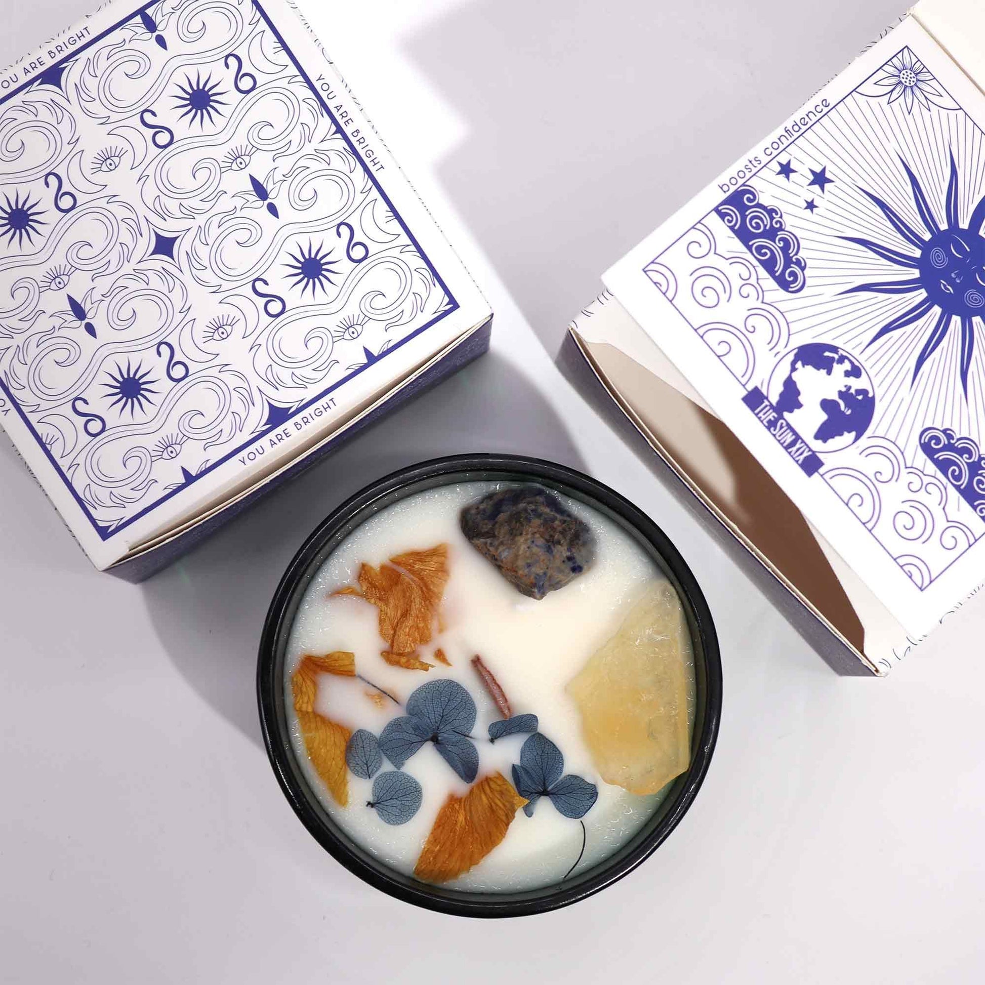 Crystal Magic Flower Candle – The Sun