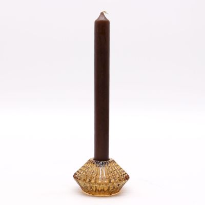 Flower Design Reversible Candle/Tealight Holder – Antique Amber