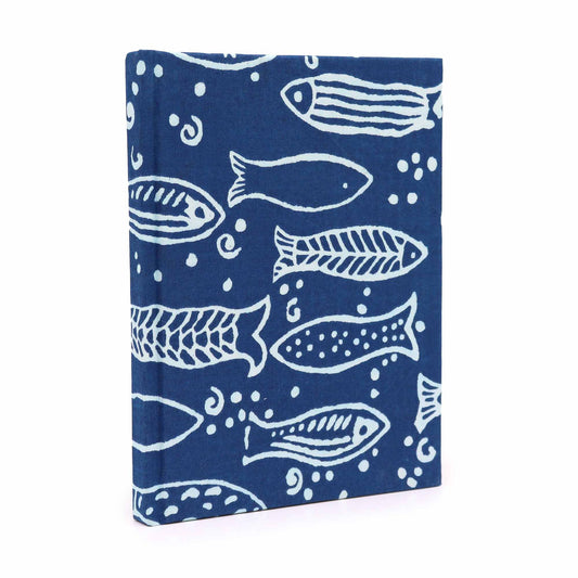 Cotton Bound Notebooks 20x15cm – 96 pages – Indigo Fish