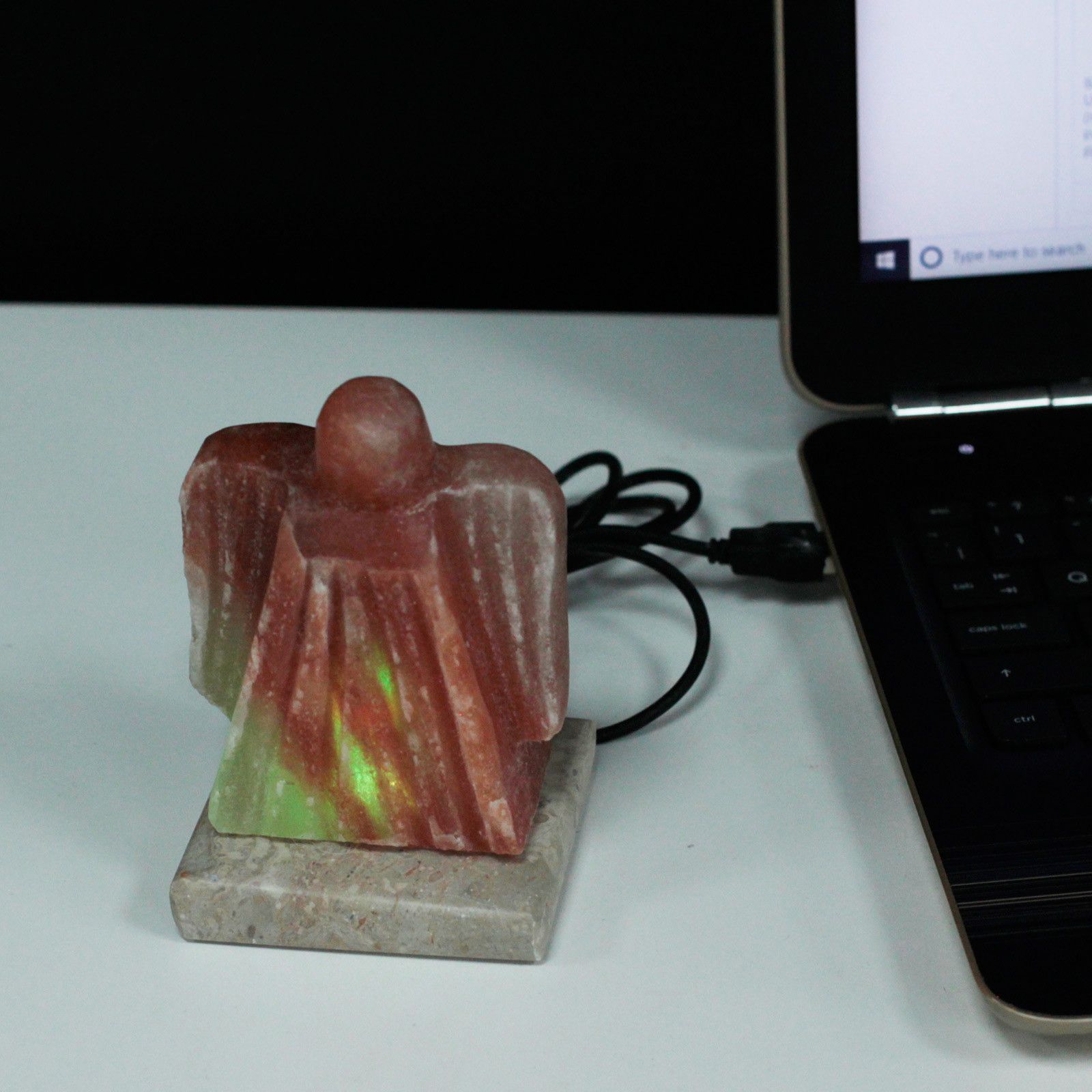 USB Salt Lamp Angel Design – Colour-Changing