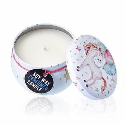 Unicorn Art Tin Candle – Moonstone Scent